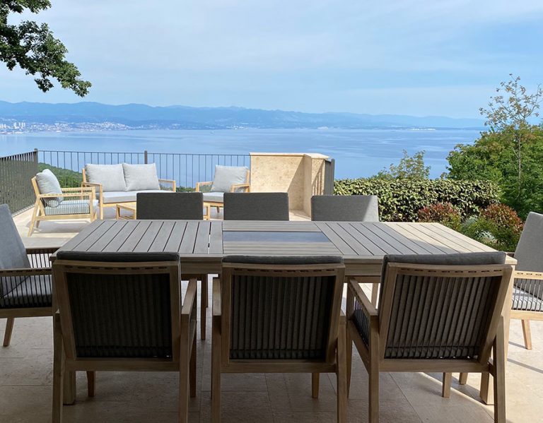 Canberra Premium Outdoor Wood Dining Set 9piece garden furniture Globero