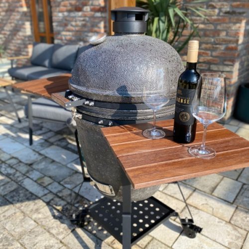 GLOBE XL Kamado Grill Kerámia Faszenes Grillsütő BBQ GRAY