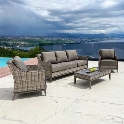 Delhi Alu Műrattan Kerti Garnitúra